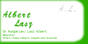 albert lasz business card
